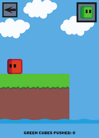 Push green cube simulator