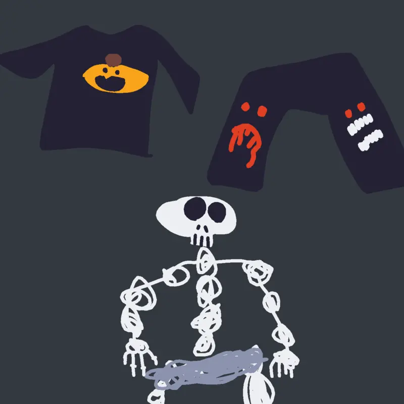 Dress us skeleton by @bearthekid