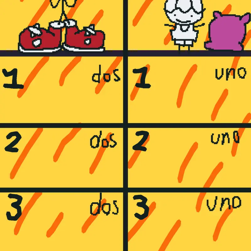 Draw uno or dos by @baggydos