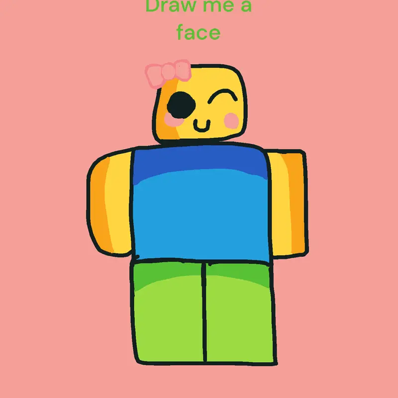 Draw the noobs face by @skylarr_rosee