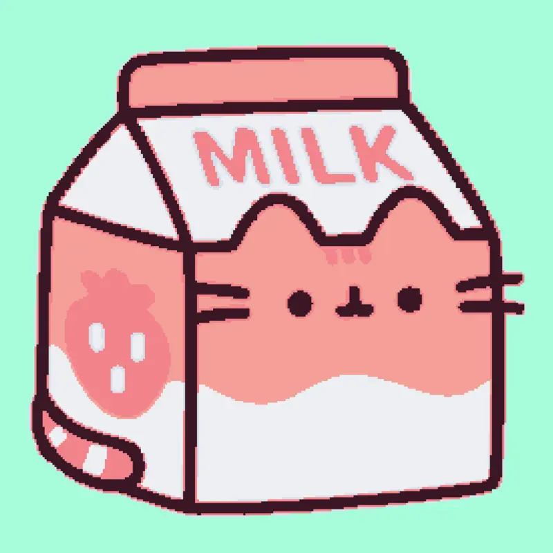 Pusheen milk by @diamocat_