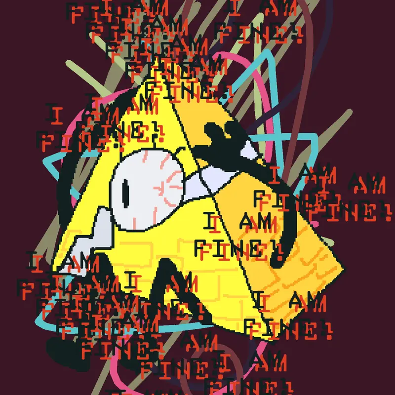 Bill cipher insane art by @aliastudios