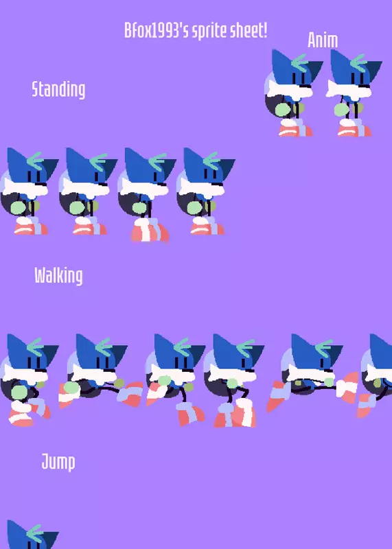 🦊 Bfox1993's sprite sheet 🦊 by @blue_fox1993