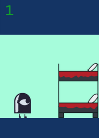 how not to get on the top bed in a double...