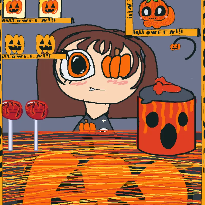 Halloween party with gourdy by @Farkasnoapop