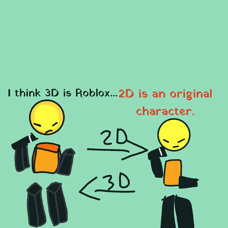 3D 2D by @sachi11
