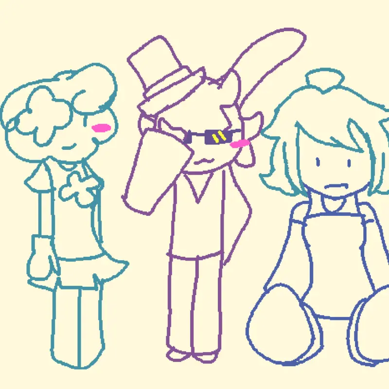 Grown toons in a suit and tie by @L4v3nder