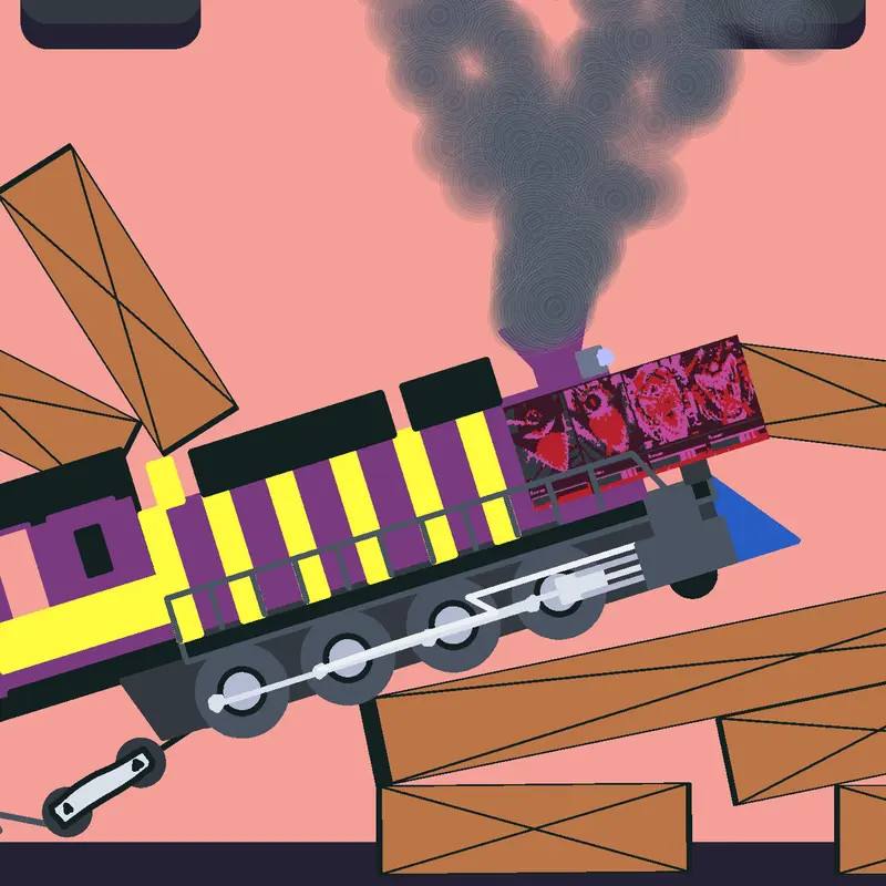 Durple train crash by @amtrakfanUwU256