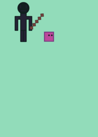 Cube gets bonked by upbeat creator...