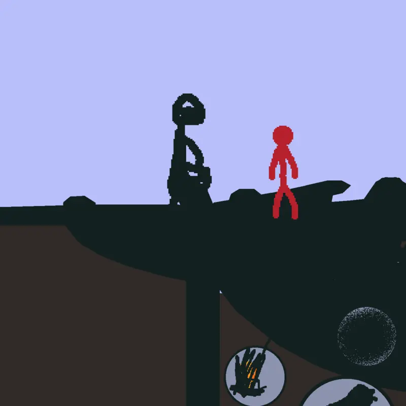 Shadow vs red stickman by @hestempolakiem