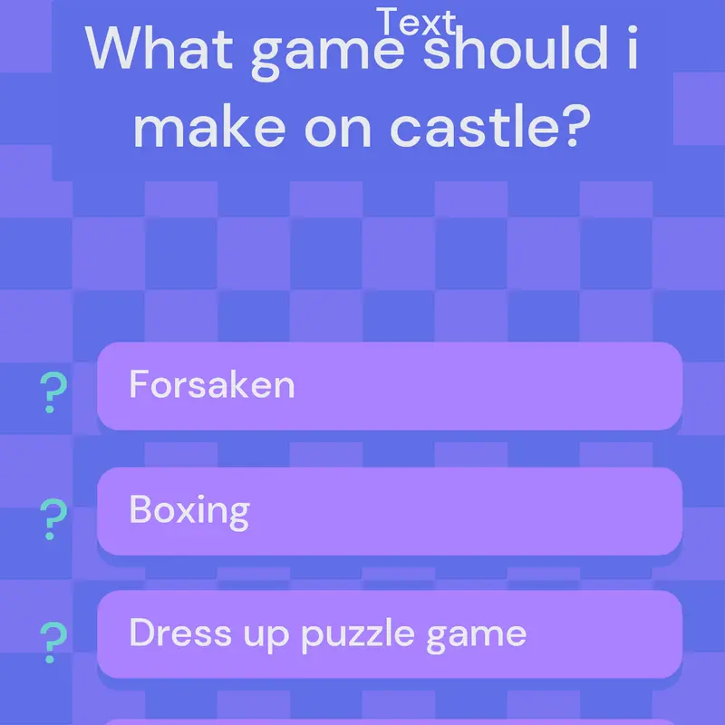 What game should I make let me know by @random0033