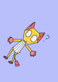 Push scraps down the stairs