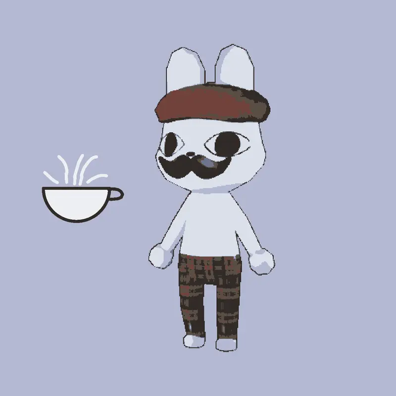 Put the coffee in the rabbit's mouth! by @RoseCouto