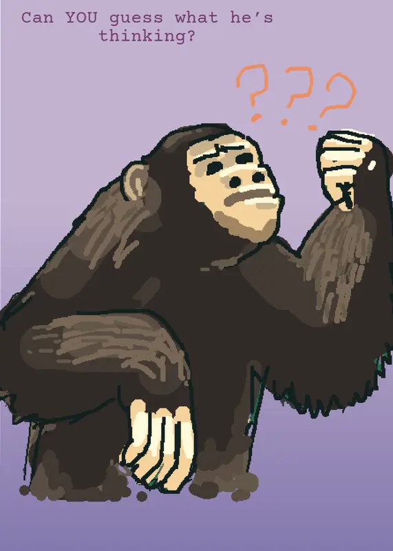 Guess what he’s thinking by @mango_man_monkey