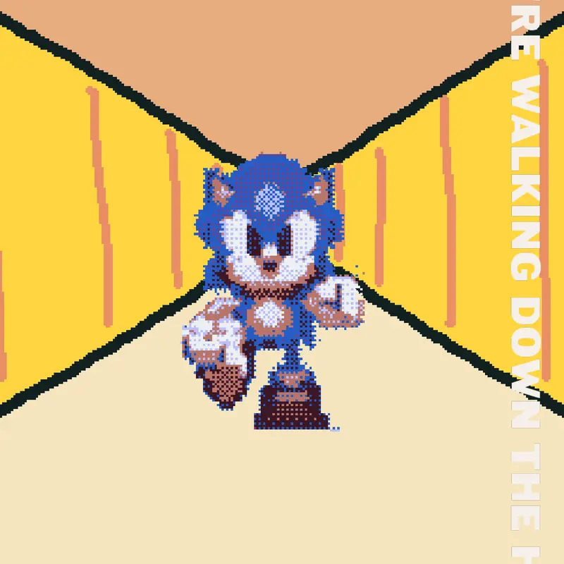 Sonic in the Backrooms by @mateoburgos