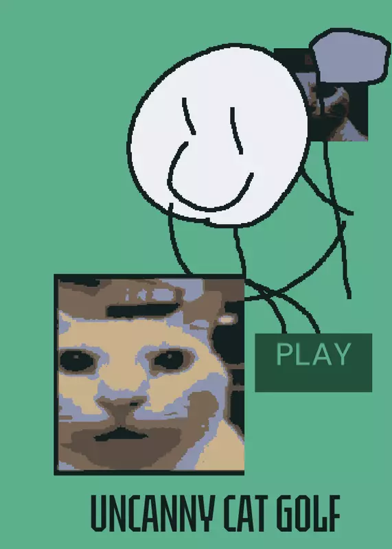 Uncanny Cat Golf by @randomplayercoolguy