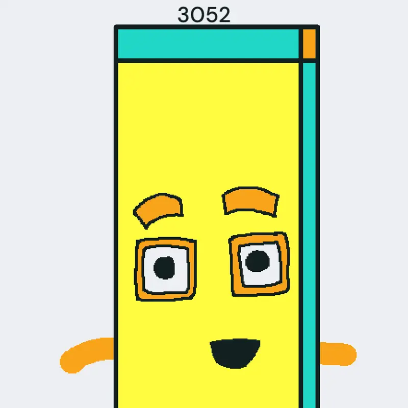 Numberblocks 3052 rectangle! by @CaQuiz6