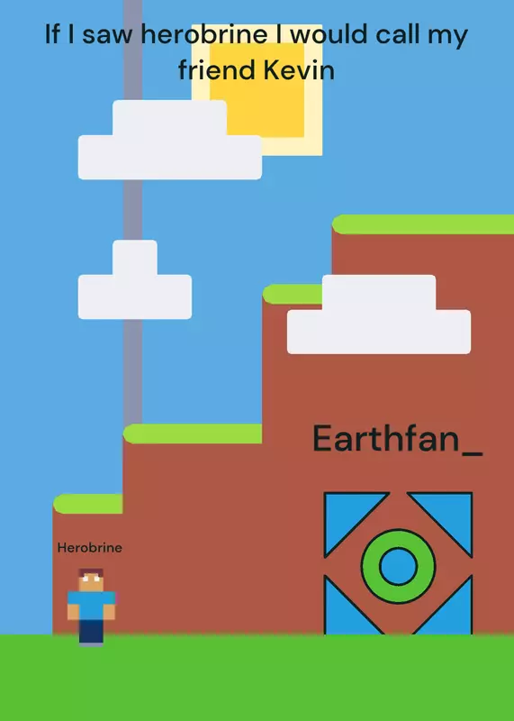 Kevinplayz destroys Herobrine by @Earthfan_GD