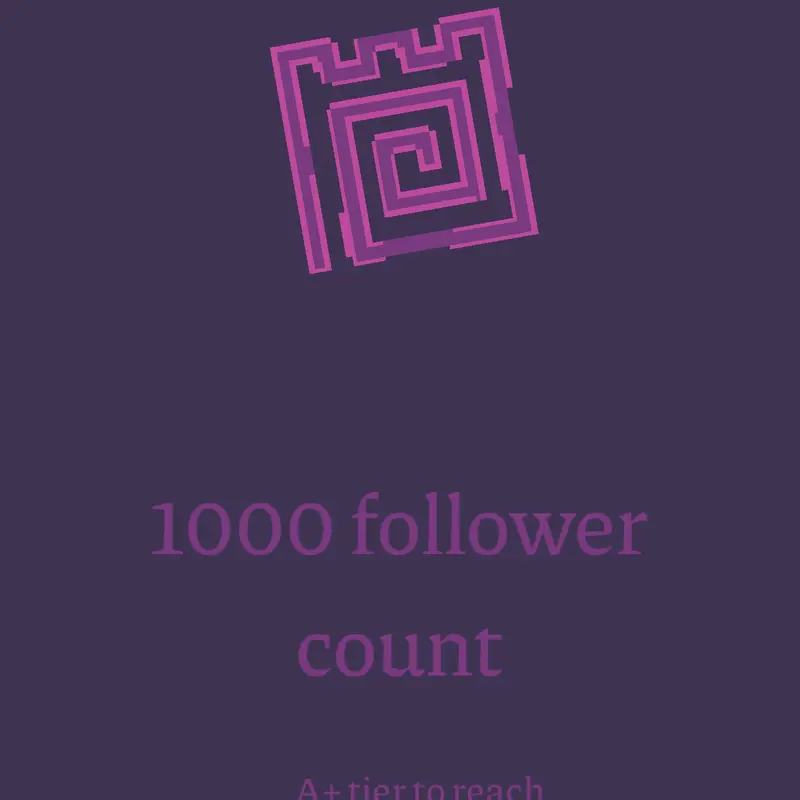 1000 Follower Achievment by @MiguelRodSie