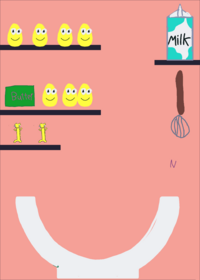 Verity comiendo a su amigos