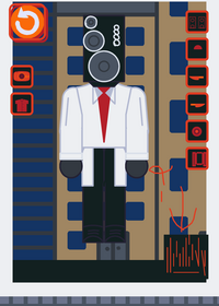 Large speaker man ragdoll