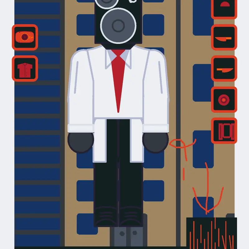 Large speaker man ragdoll by @titantvmanofficial