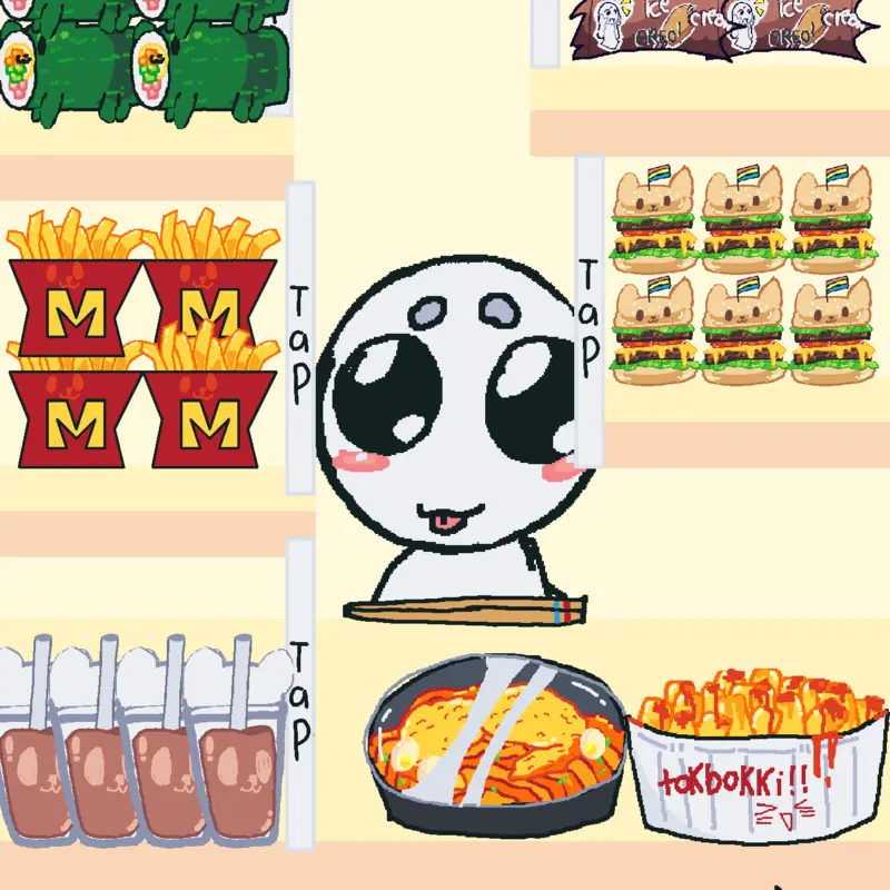 Mukbang! You can give her accessories by @lu_hee