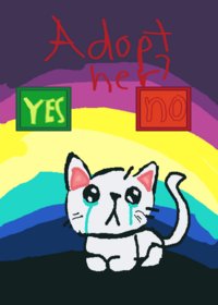 Adopt the white cat