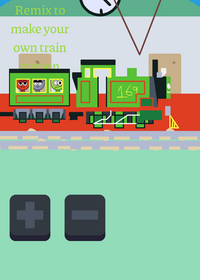 pixelated train