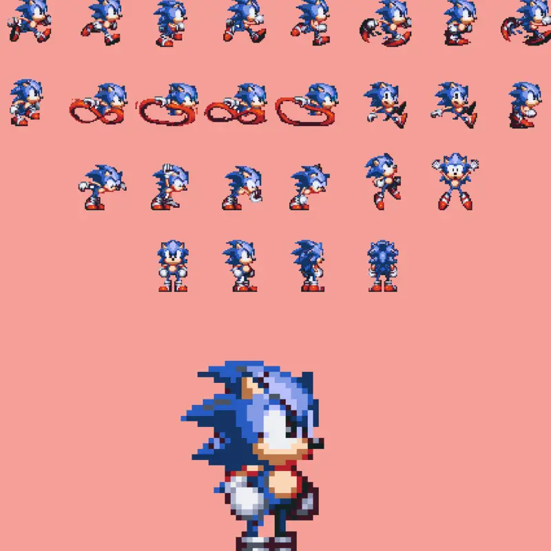 Sonic Sprites By CastleSlayner by @CastleSlayner