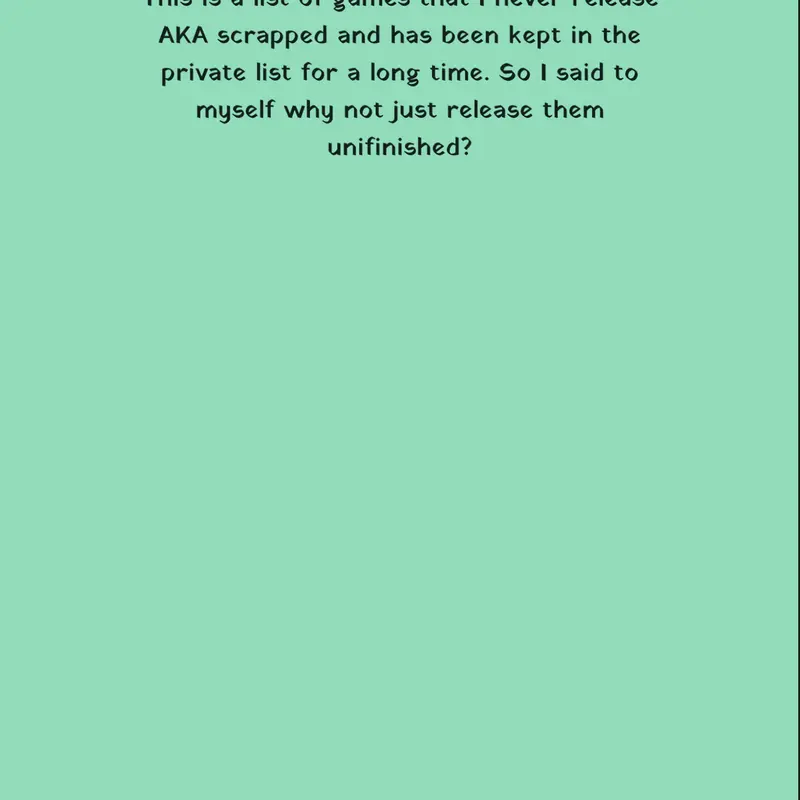 Scrapped Games List by @Breadcat52