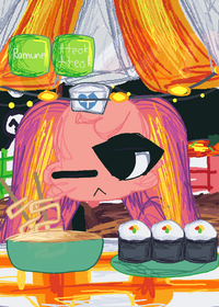 My first ever mukbang game I MADE!!
