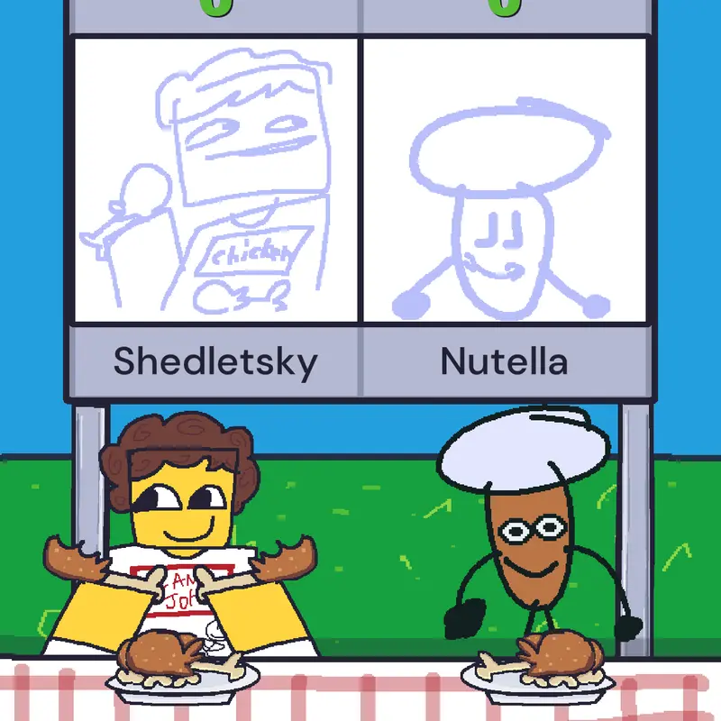 Shed vs my first oc by @supercoolguyoncastel