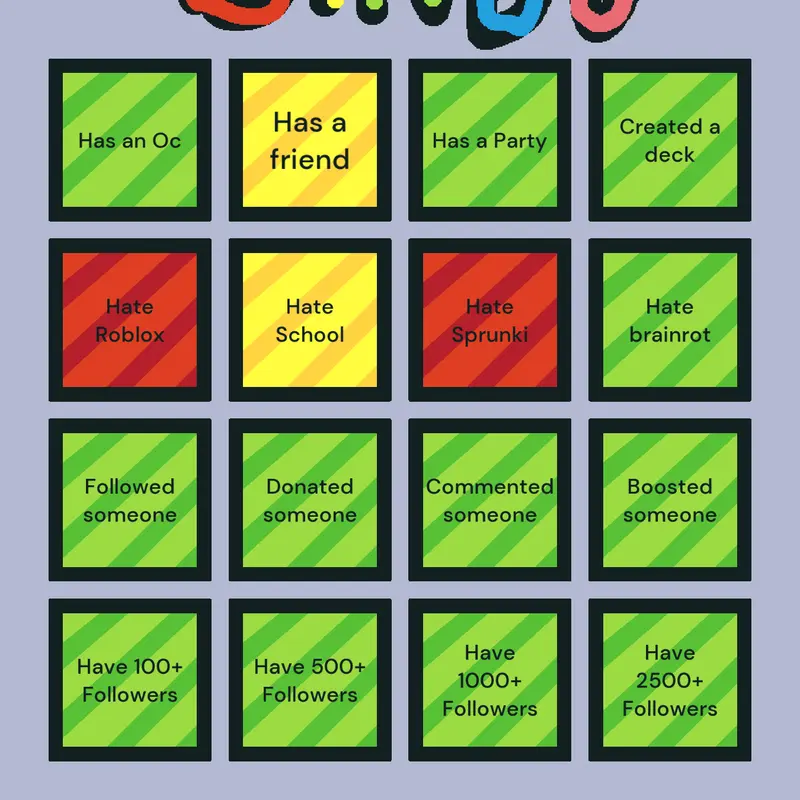 Bingo by @Rand0m_P3rsonX_X