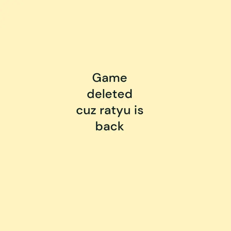 Game by @WhoAteMyCheese