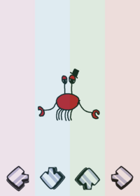 larrythecrab with his friend tommy the fish