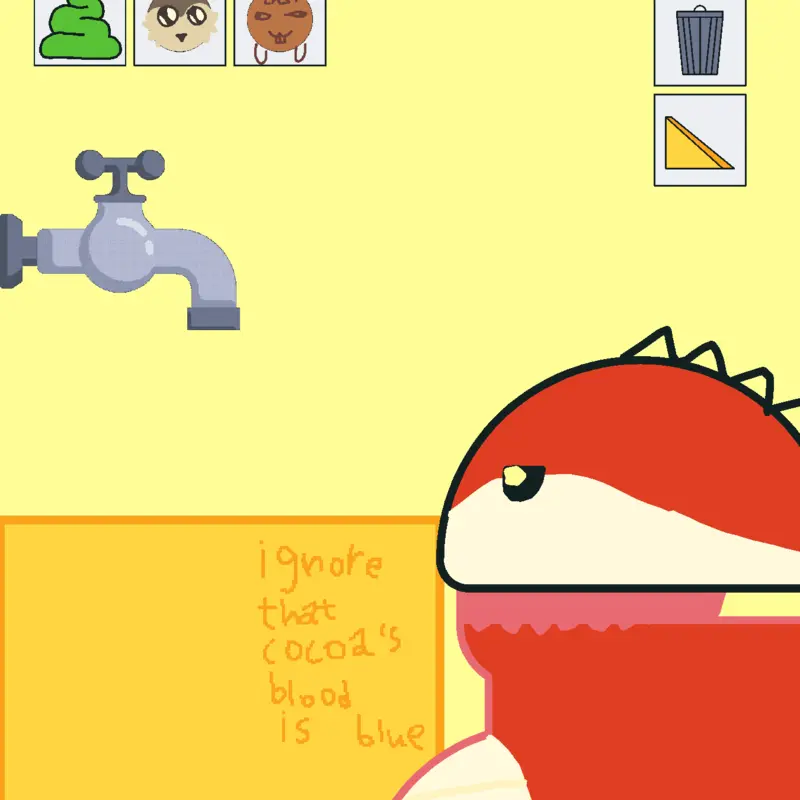 Feed red obsese dinosaur by @EdwinNyanLinnSattGub