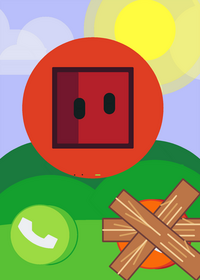 Calling game with red CUBE