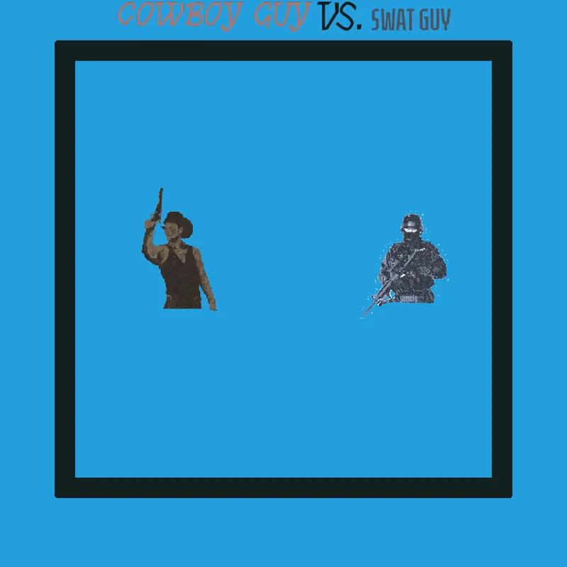 Cowboy guy vs swat guy by @me_yesguys