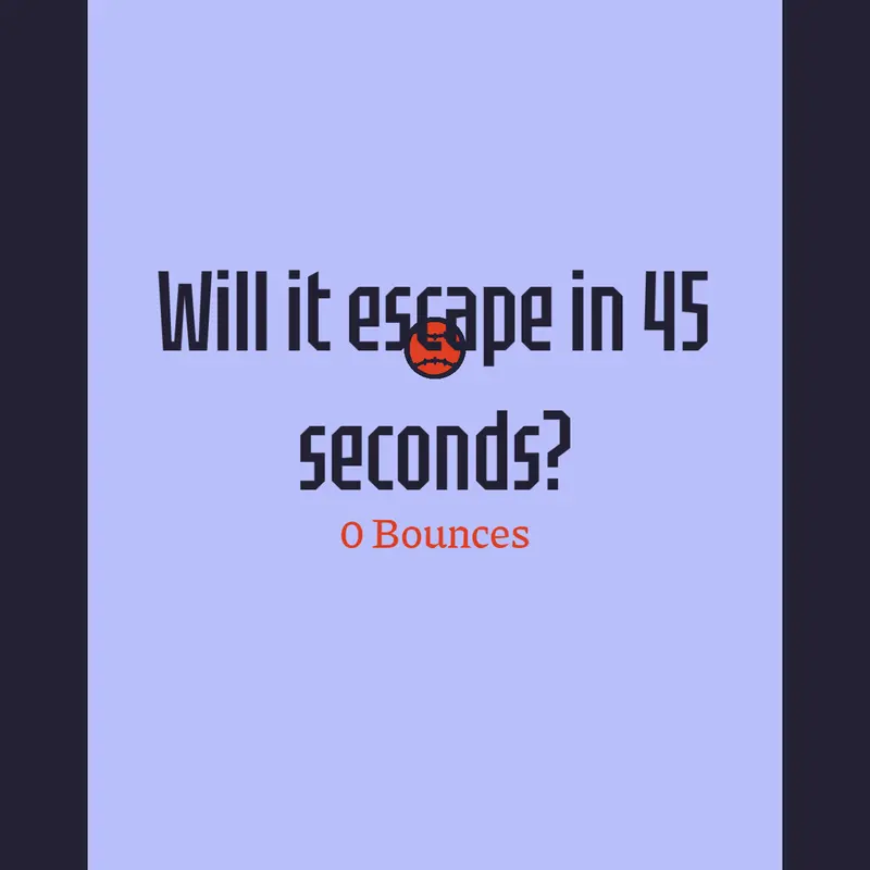 Will it escape in 45 seconds? by @interestingsimulations