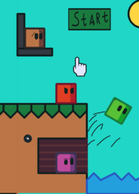 Ending game but you have to save green cube