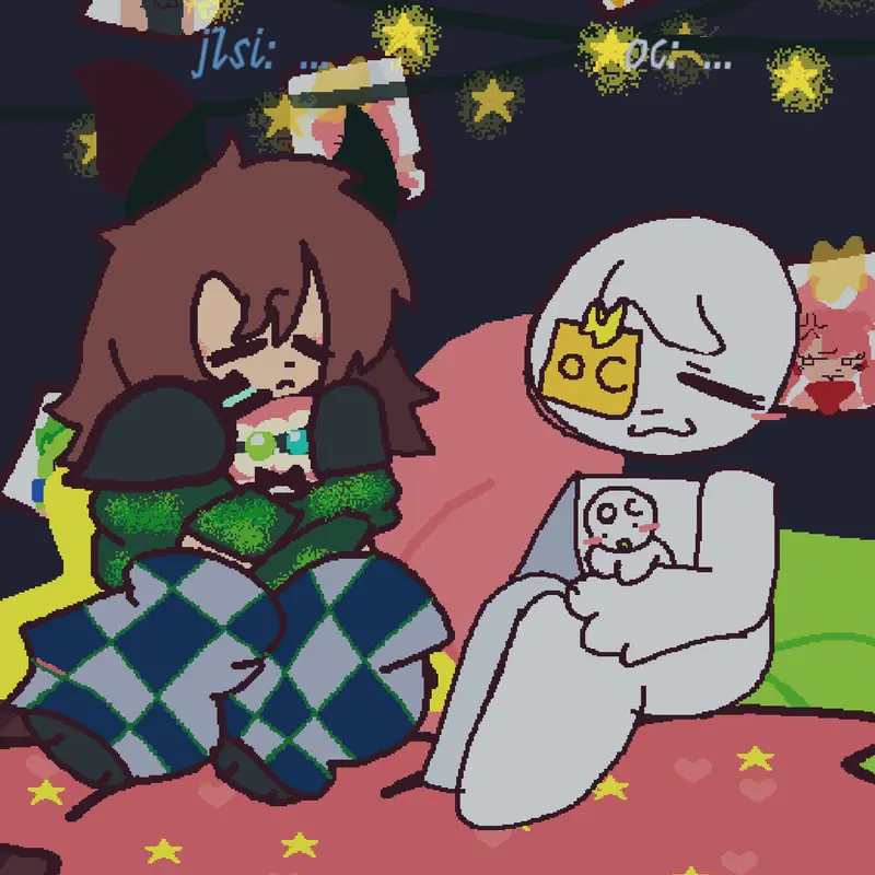 oc and me ☺️🩷 by @ojlsi-cat