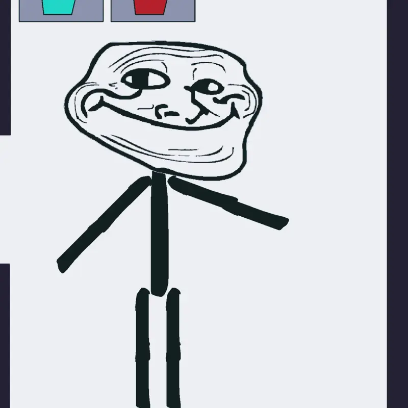 Troll face ragdoll by @Gubar