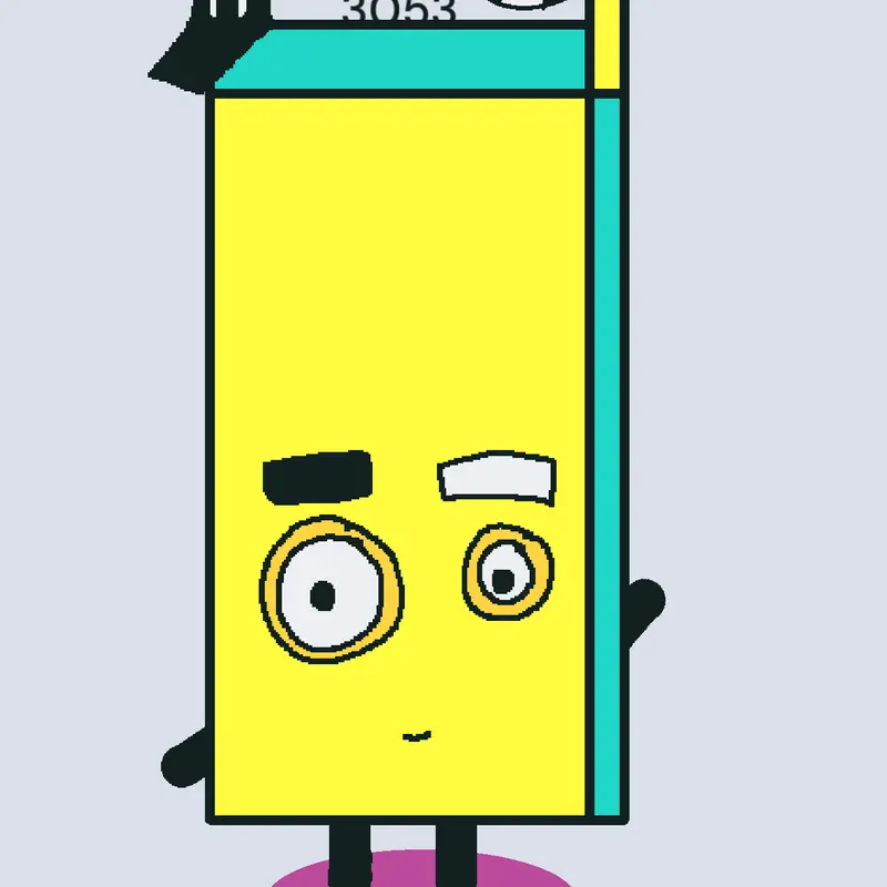Numberblocks 3053 Doors monochrome! by @CaQuiz6