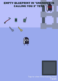 Test empty blueprint in "unknown is calling...