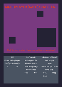 Multiplayer "choice" chat system!