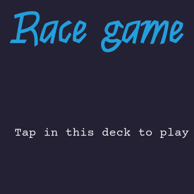 Race game by @huggywuggygameplays