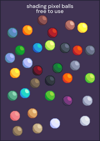 Shading pixel balls