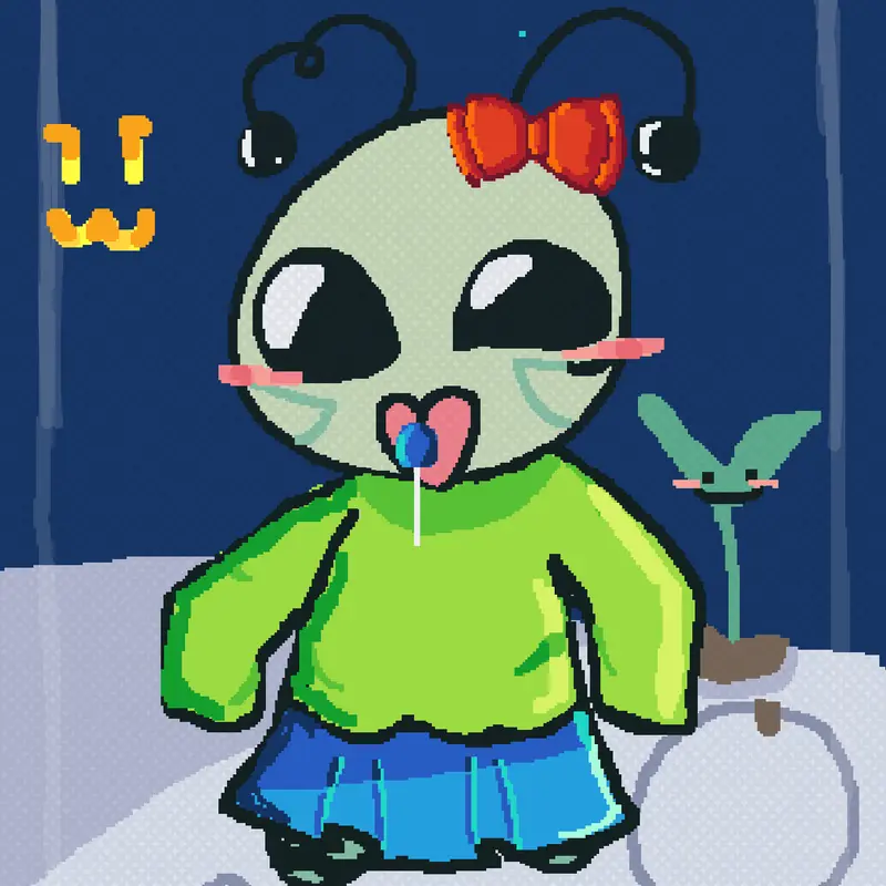 Alienn:3 #alien #dressup #cute by @mafuyuu