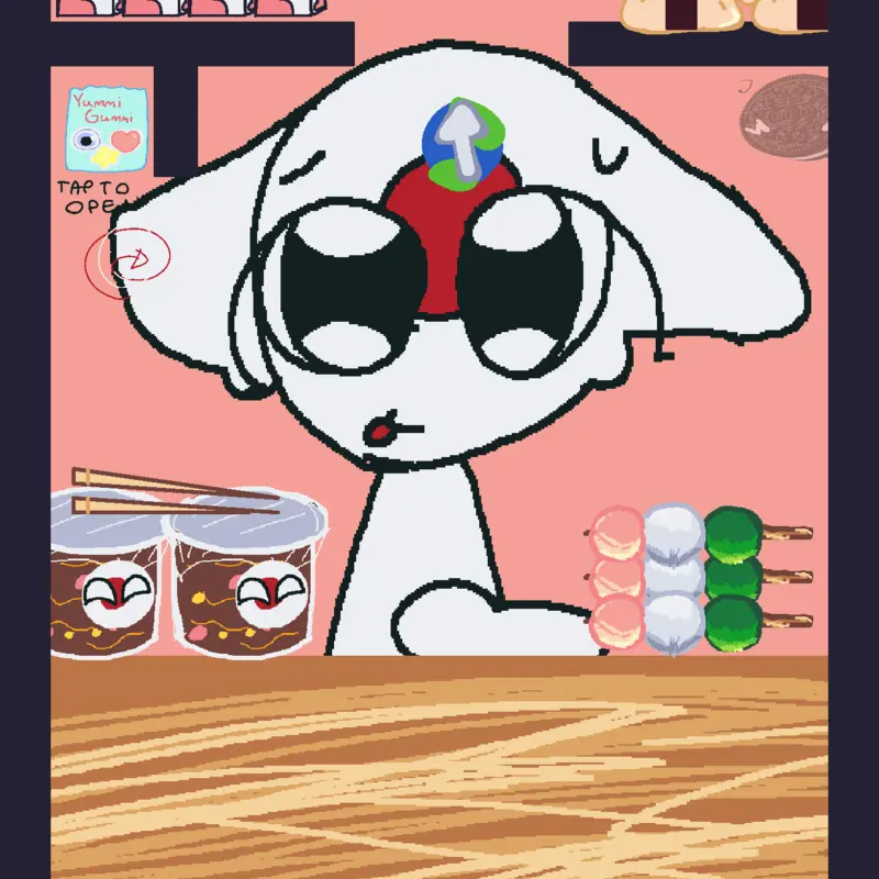 Feed kitty JAPAN (COUNTRY BALL) by @Your_discovery